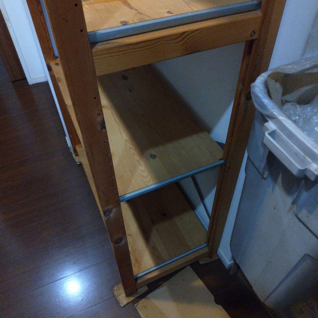 無印　パイン材ユニットシェルフ 5段