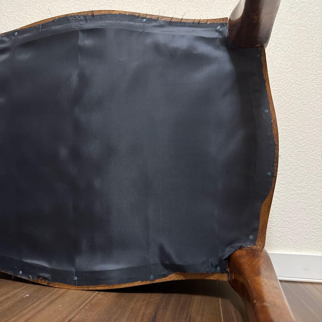 イタリア製 スツール チェア 椅子 猫脚 腰掛け ピンク ストライプ