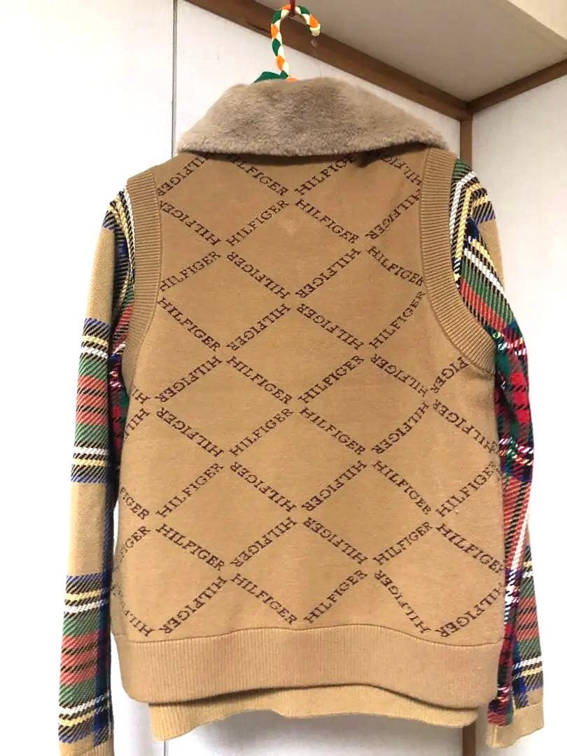 トミー ヒルフィガー ゴルフ2WAYネックモノグラムジャカードニットベスト
