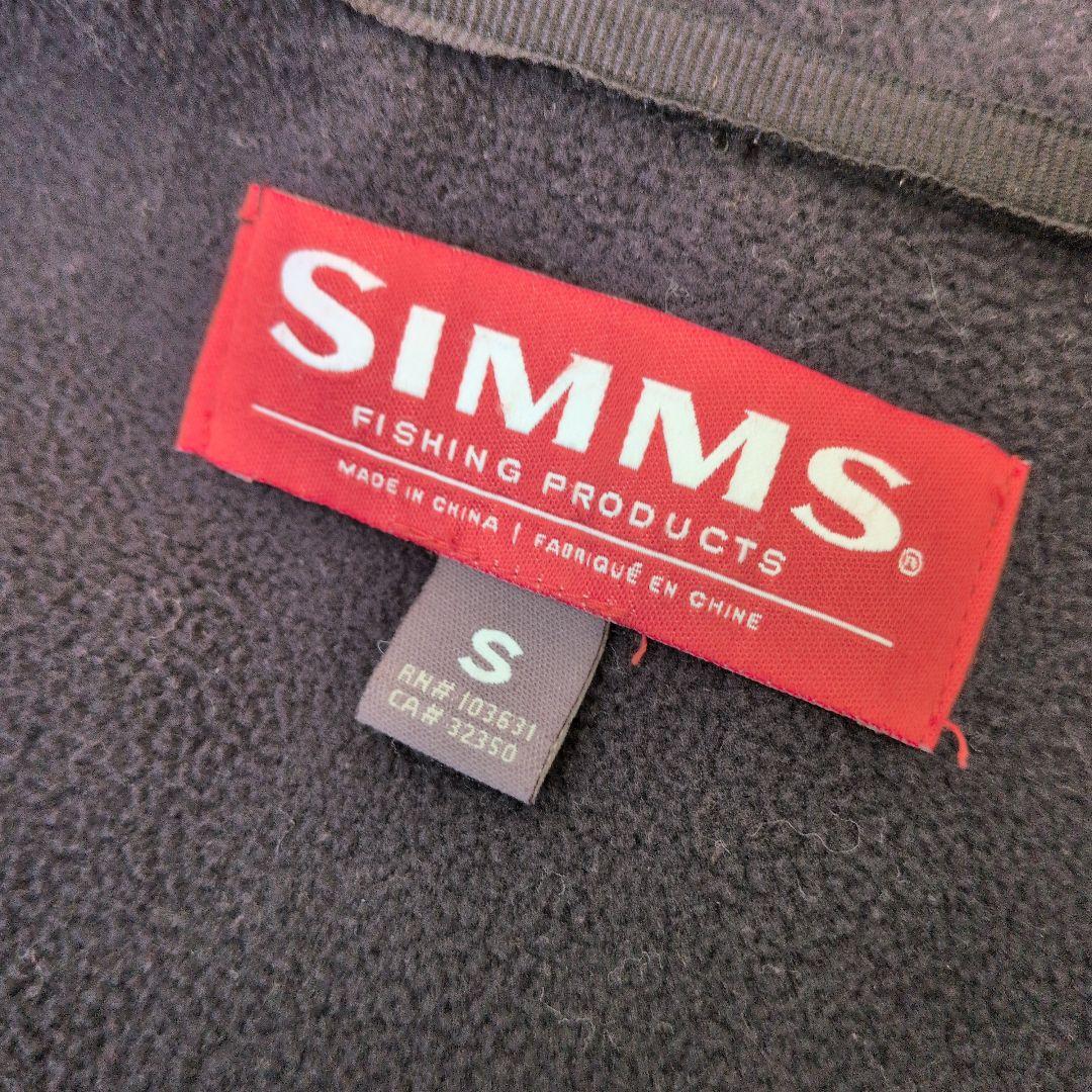 美品】A9 SIMMS フリース フィッシングジャケット シムス ブラック黒