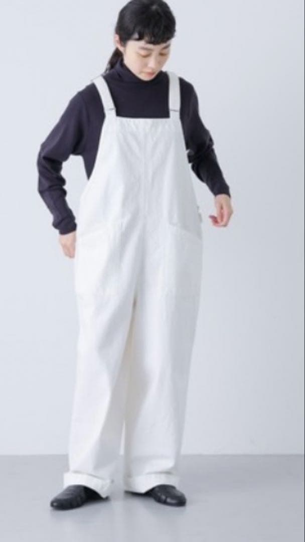 かぐれホワイトデニムサロペット