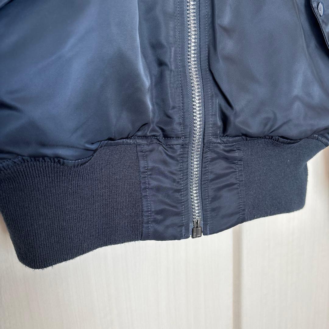 ALPHA MA-1 フライトジャケット 刺繍 ネイビー 短丈59th FTR