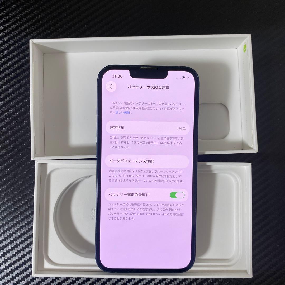 iPhone 13 128gb simフリ　バッテリー94%