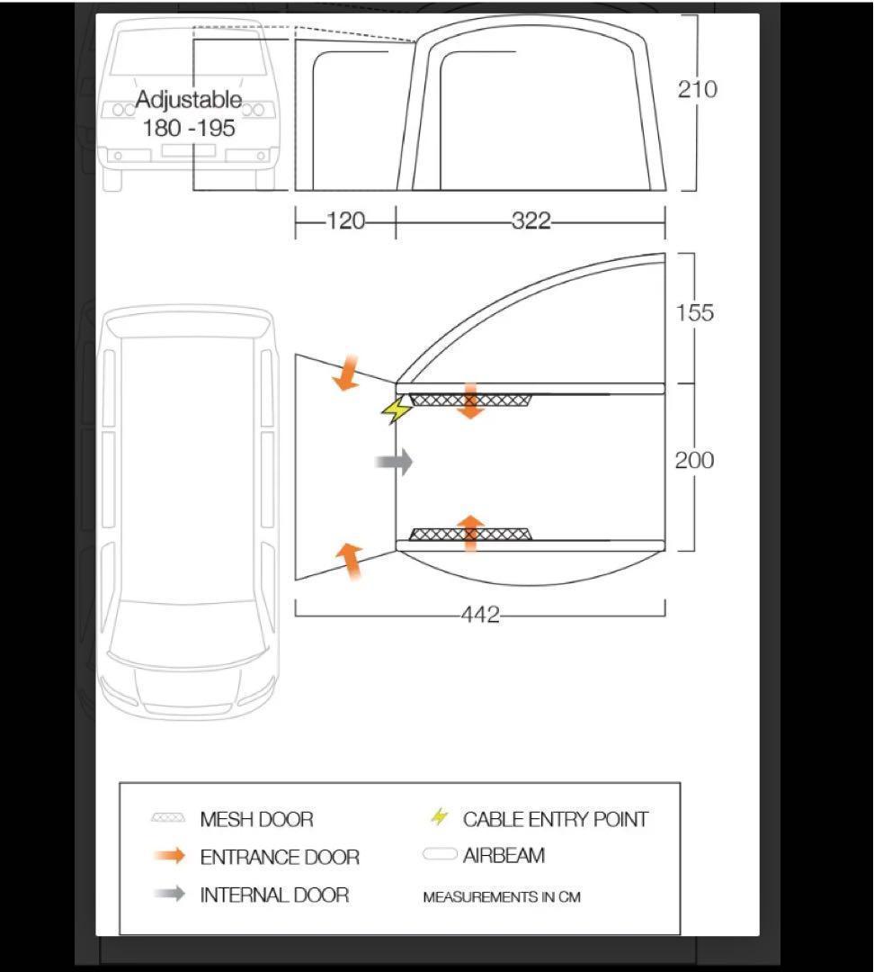新品　Vango Magra Air VW オーニング テント