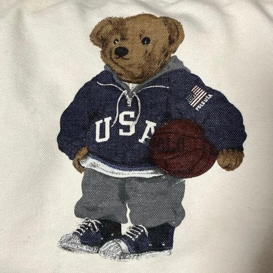 希少✨ポロラルフローレン 2way キャンバス ベア ボストン ホワイト白