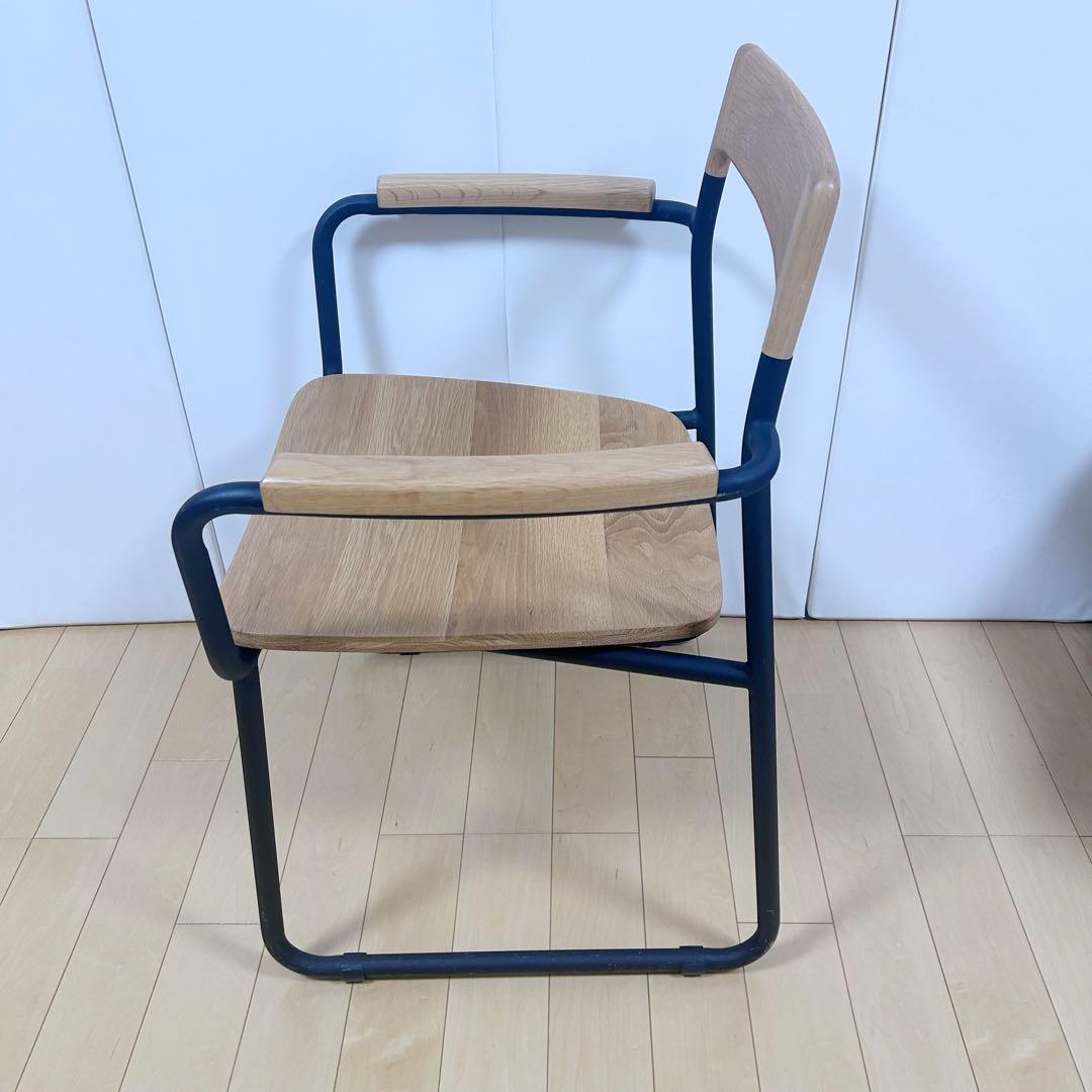 北欧　モリヨシ　Flo POKKYARMCHAR ナラ材　アーム付き　天然木希少