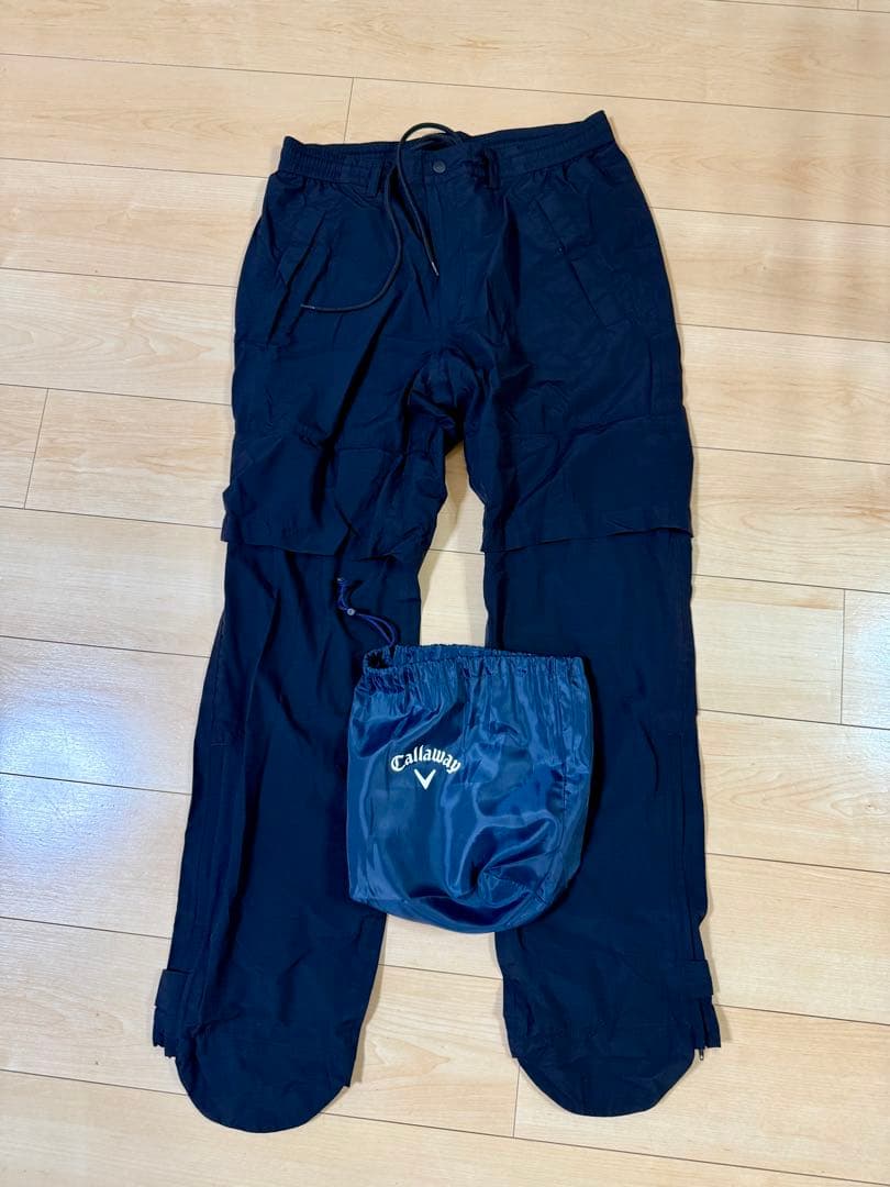 【ほぼ新品】Callaway メンズ レインウェア LL 半袖半パンにもなります
