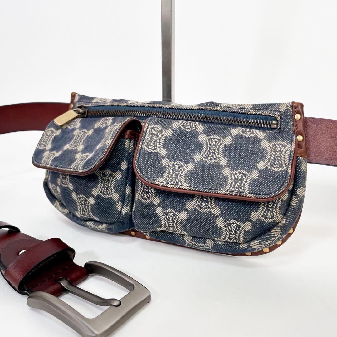 美品 ✨ CELINE ウエストバック デニム パリマカダム