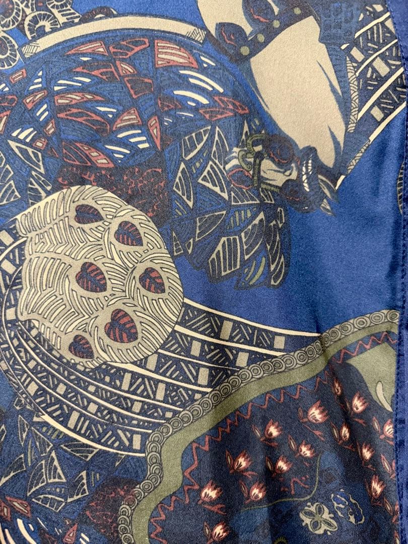 90sヴィンテージ 総柄シャツ 抽象柄 アートプリント 馬柄 イタリア製 古着