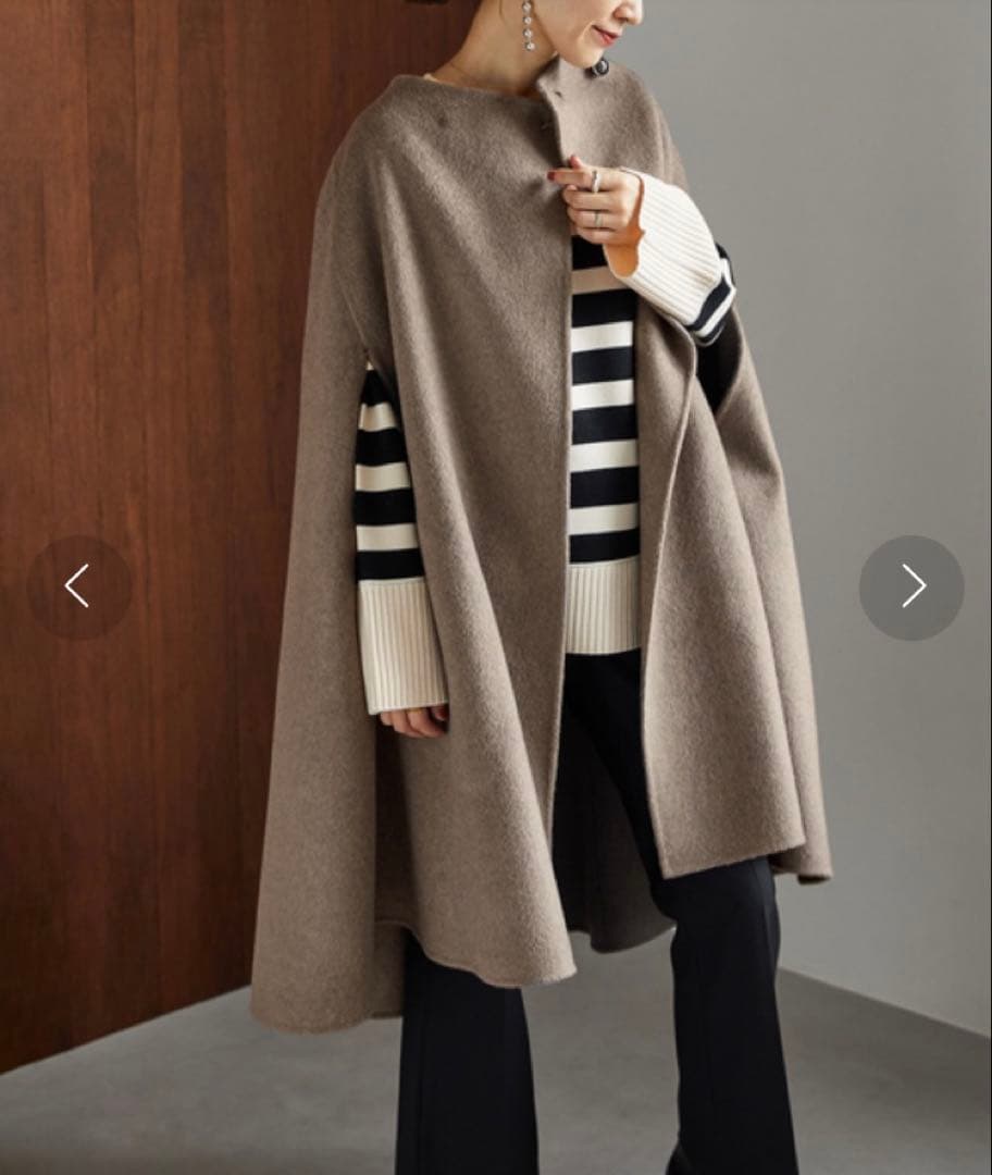 miklos VERMEIL par iena ラムカシミアマントコート