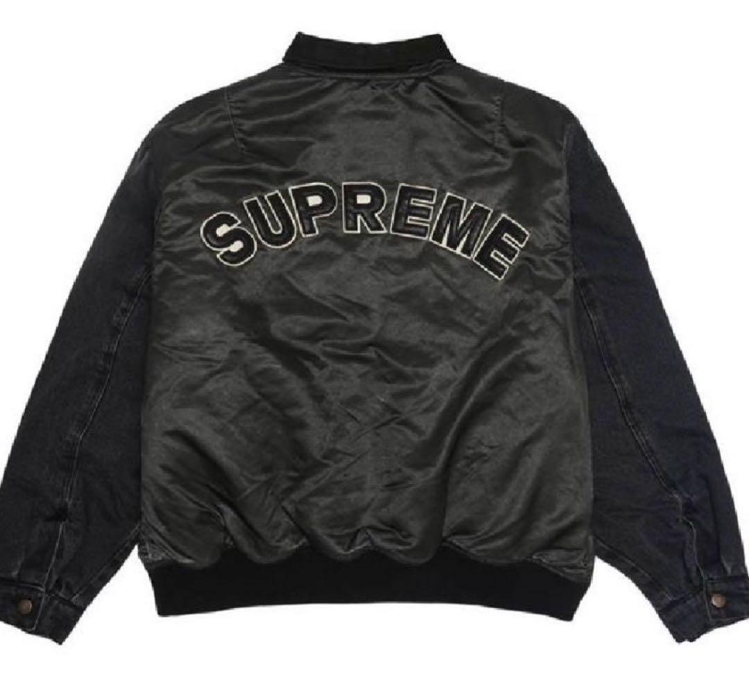 ジャケット・アウター Supreme Denim Sleeve Ma-1 \"Black\"
