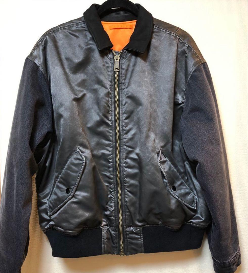 ジャケット・アウター Supreme Denim Sleeve Ma-1 \"Black\"