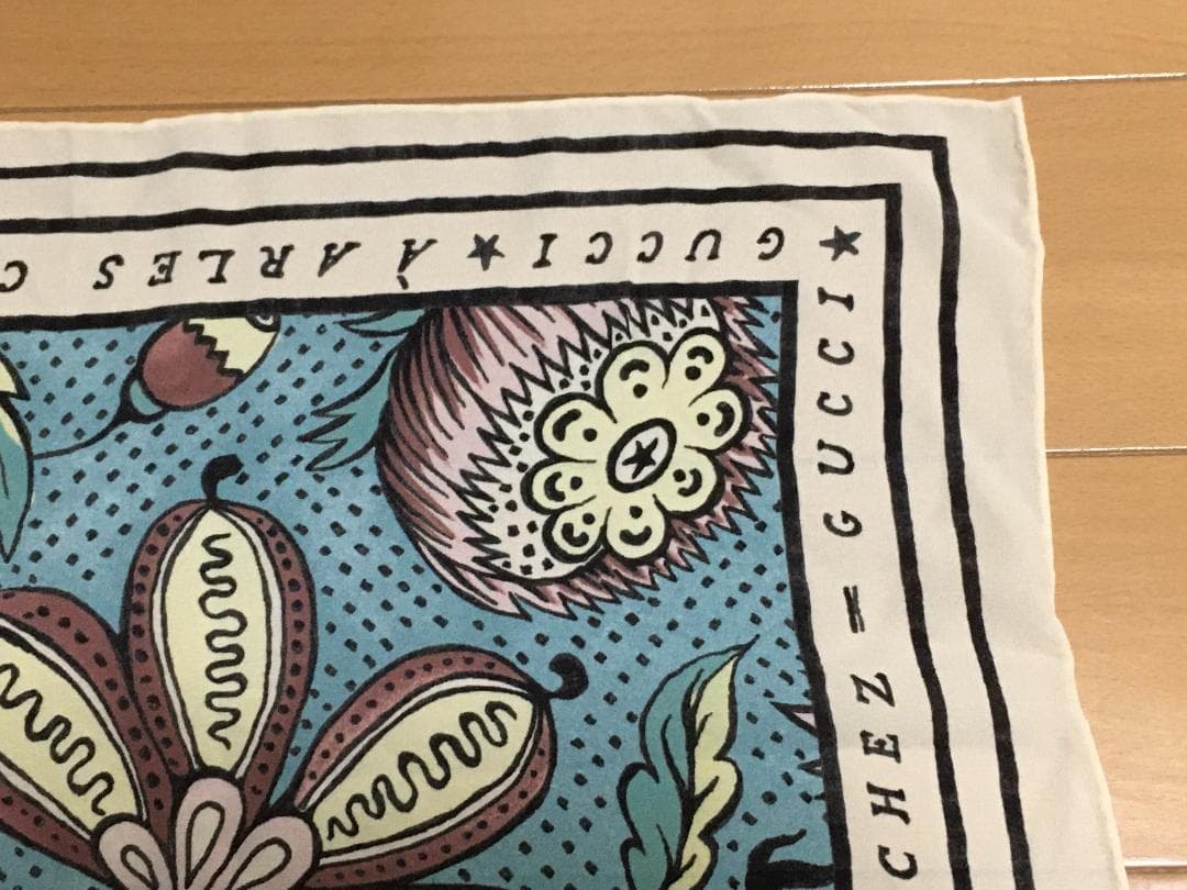 【美品】GUCCI グッチ スカーフ フローラル 花柄 シルク イタリア製