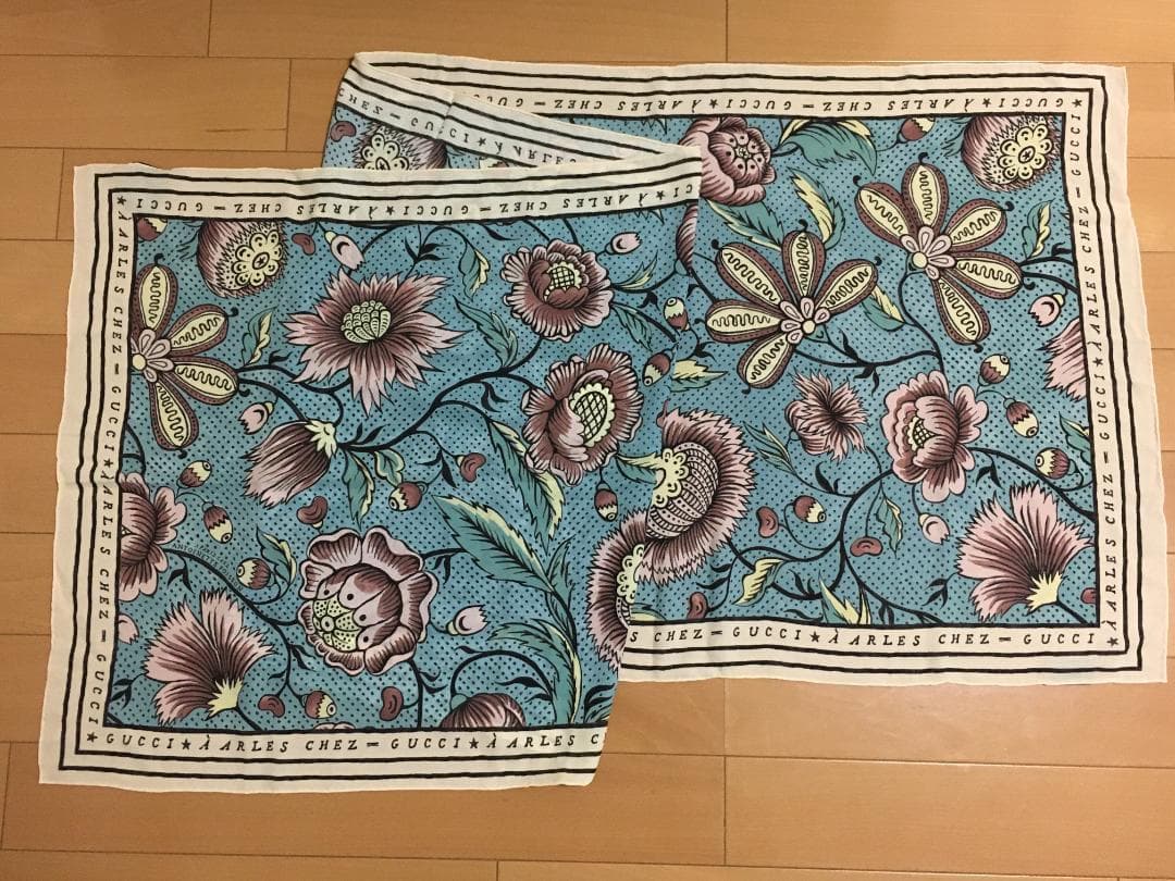 【美品】GUCCI グッチ スカーフ フローラル 花柄 シルク イタリア製