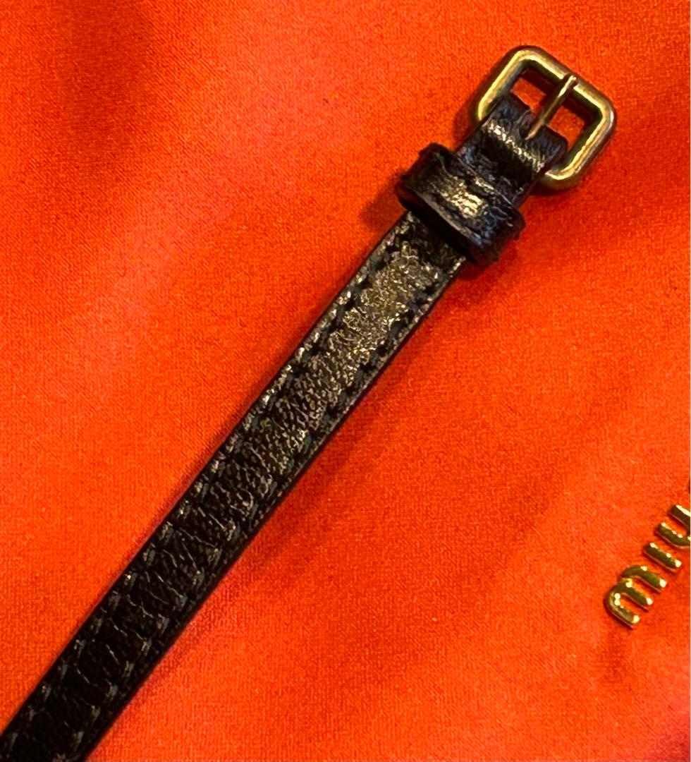 美品　ミュウミュウ　miu miu ベルト　オレンジ ポーチ付き