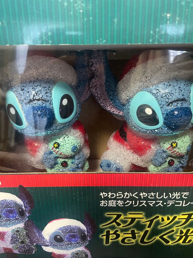 ディズニー　スティッチ　スクランプ　フィギュア　クリスマスソーラーライト　新品