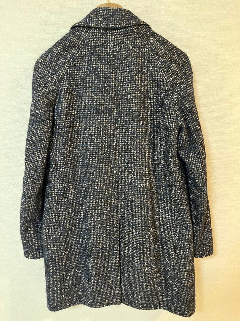 HEVO イタリア製 ツイード調 ウールコート 44