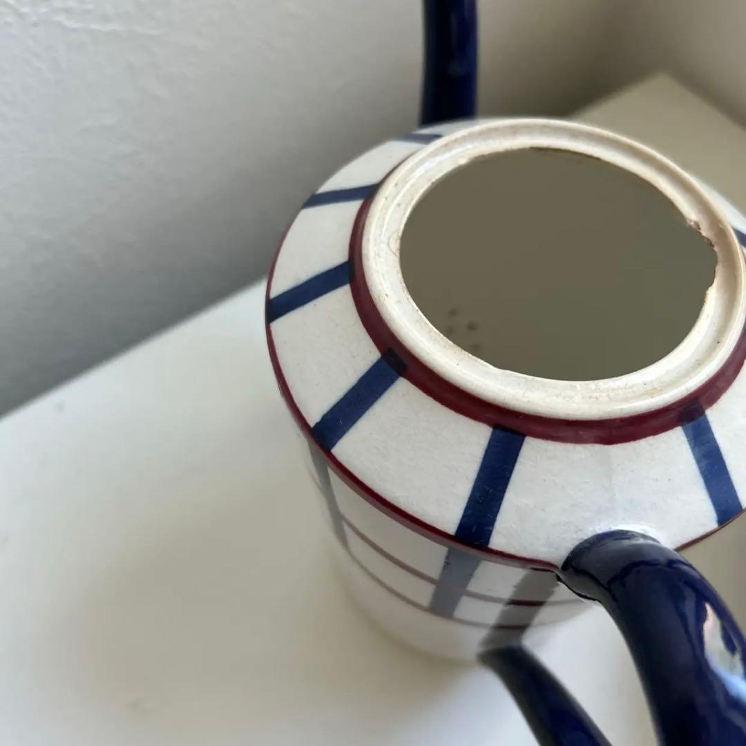 クレイユモントロー　ベアン　バスク柄　HBCM コーヒーポット　ティーポット