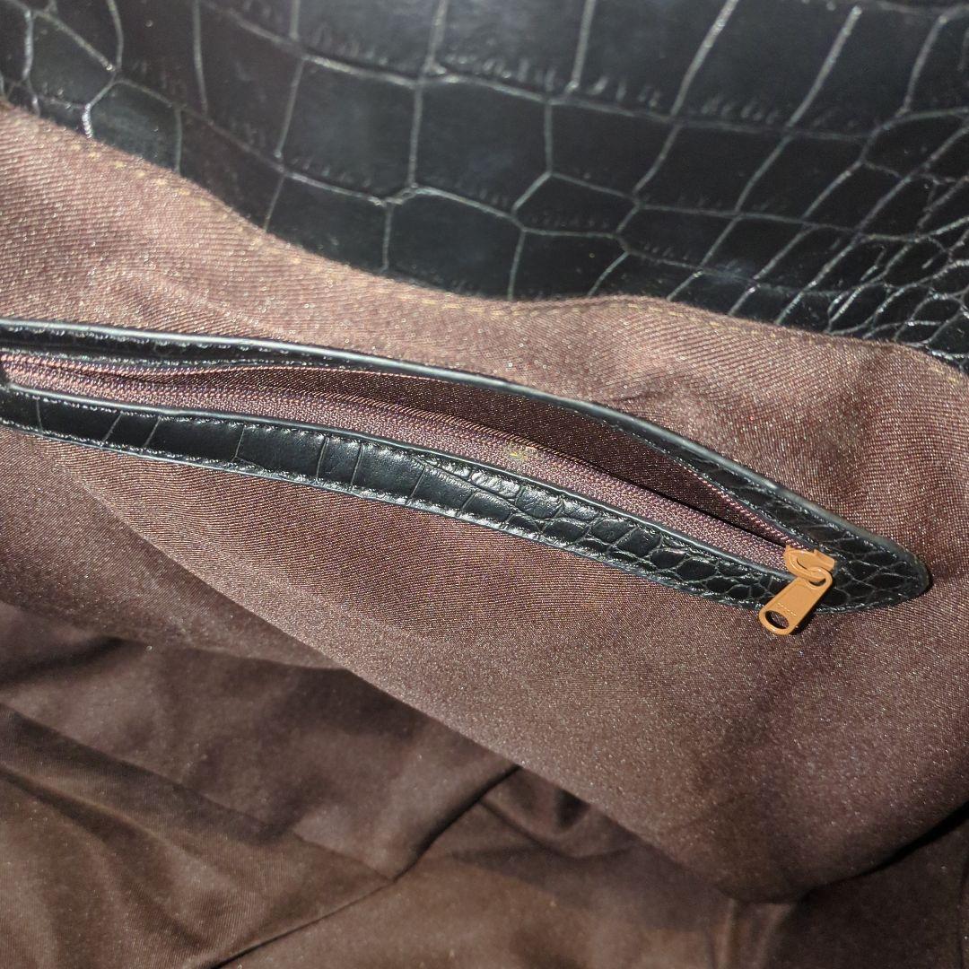 cooco クーコ　クロコ型押しキャリーカート　アルミハンドル　2way 黒