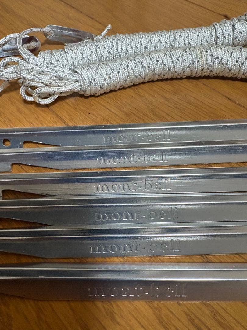 mont-bell ミニタープ グリーン　ポール2本付き美品！