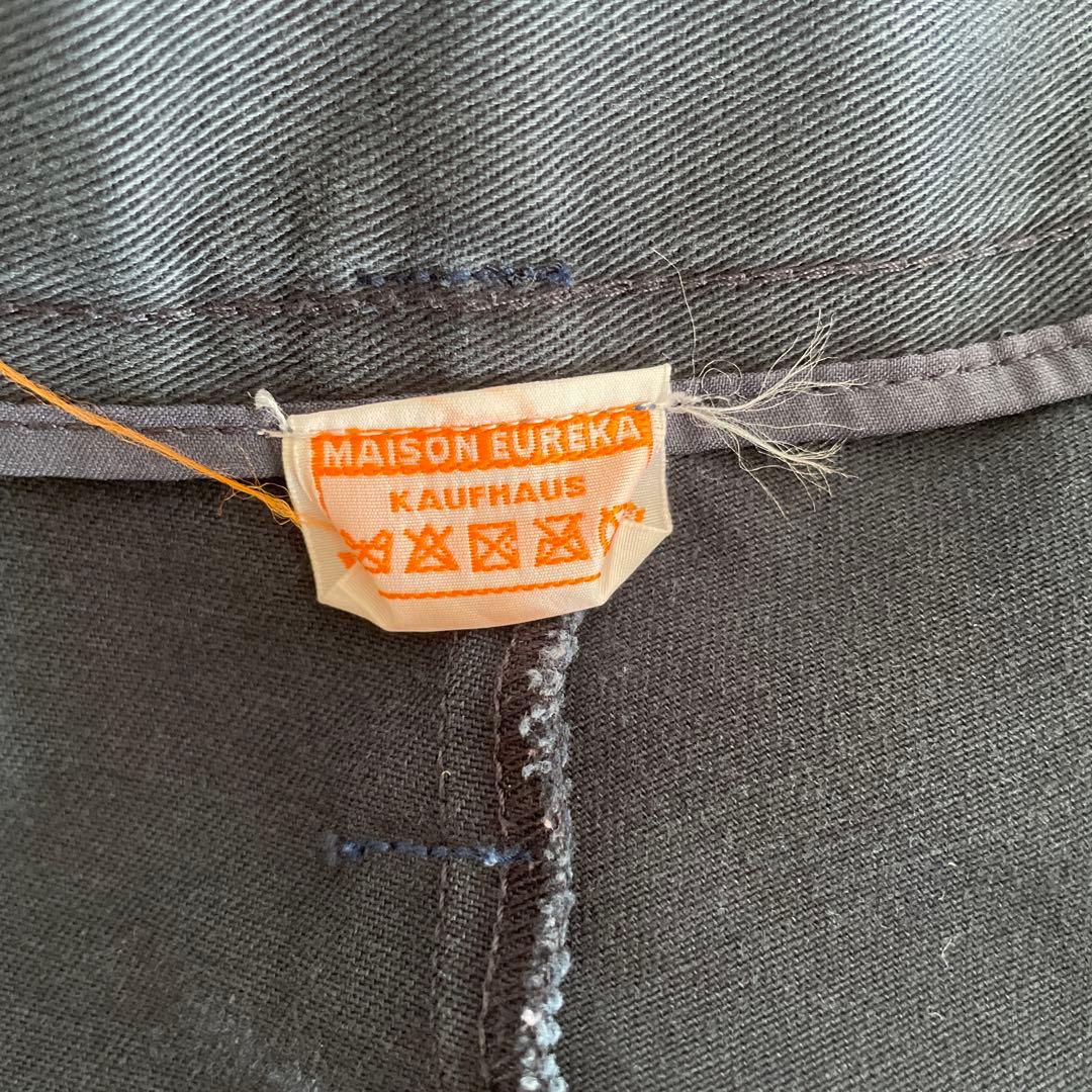 ♯ メゾンエウレカ　ヴィンテージ　リワークチノ　ワイドパンツ　ラップ　ネイビーS