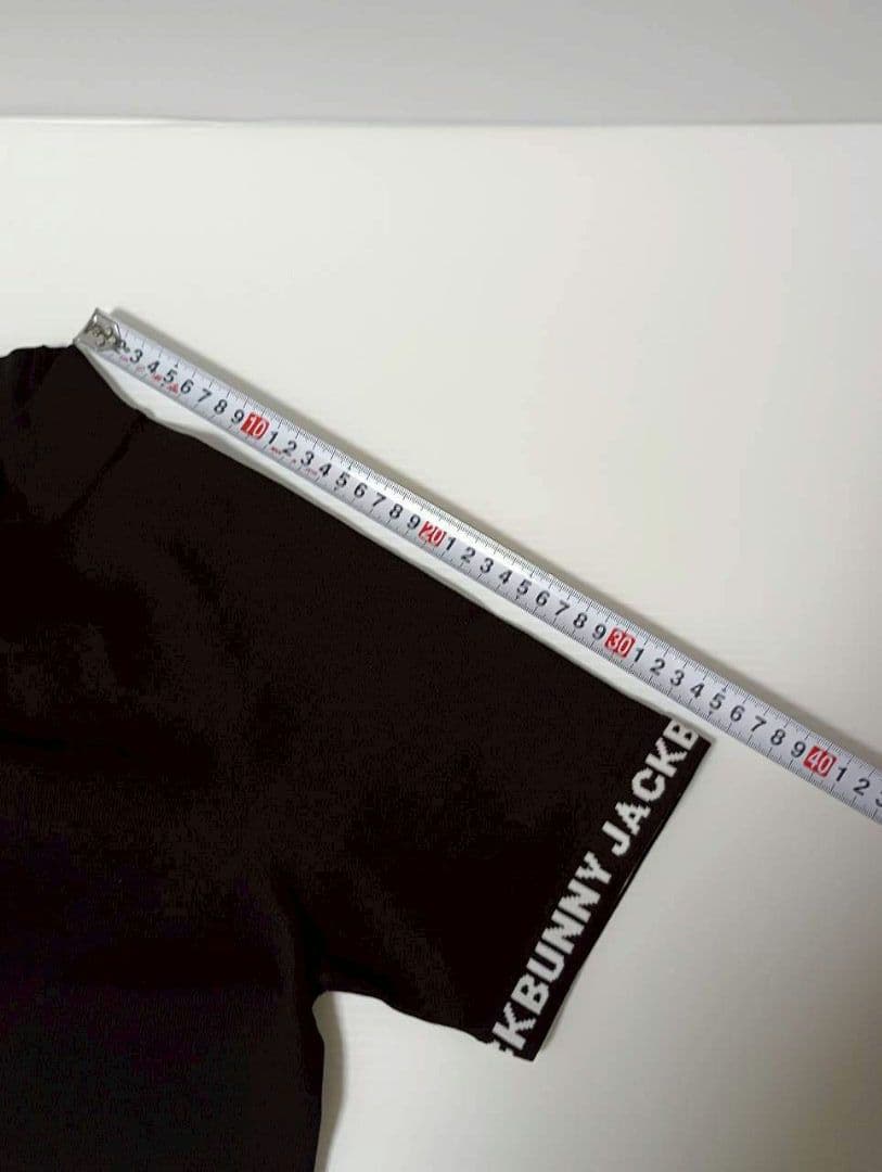 JACK BUNNY　ロゴ入り半袖　ネックシャツ　ブラック　サイズ4