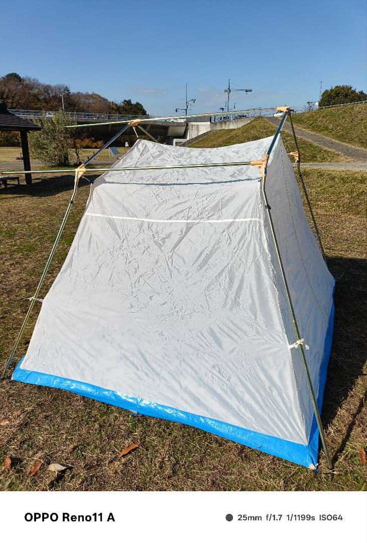 オガワ　クラウン　オーナーロッジ　鉄骨テント　冬キャンプ