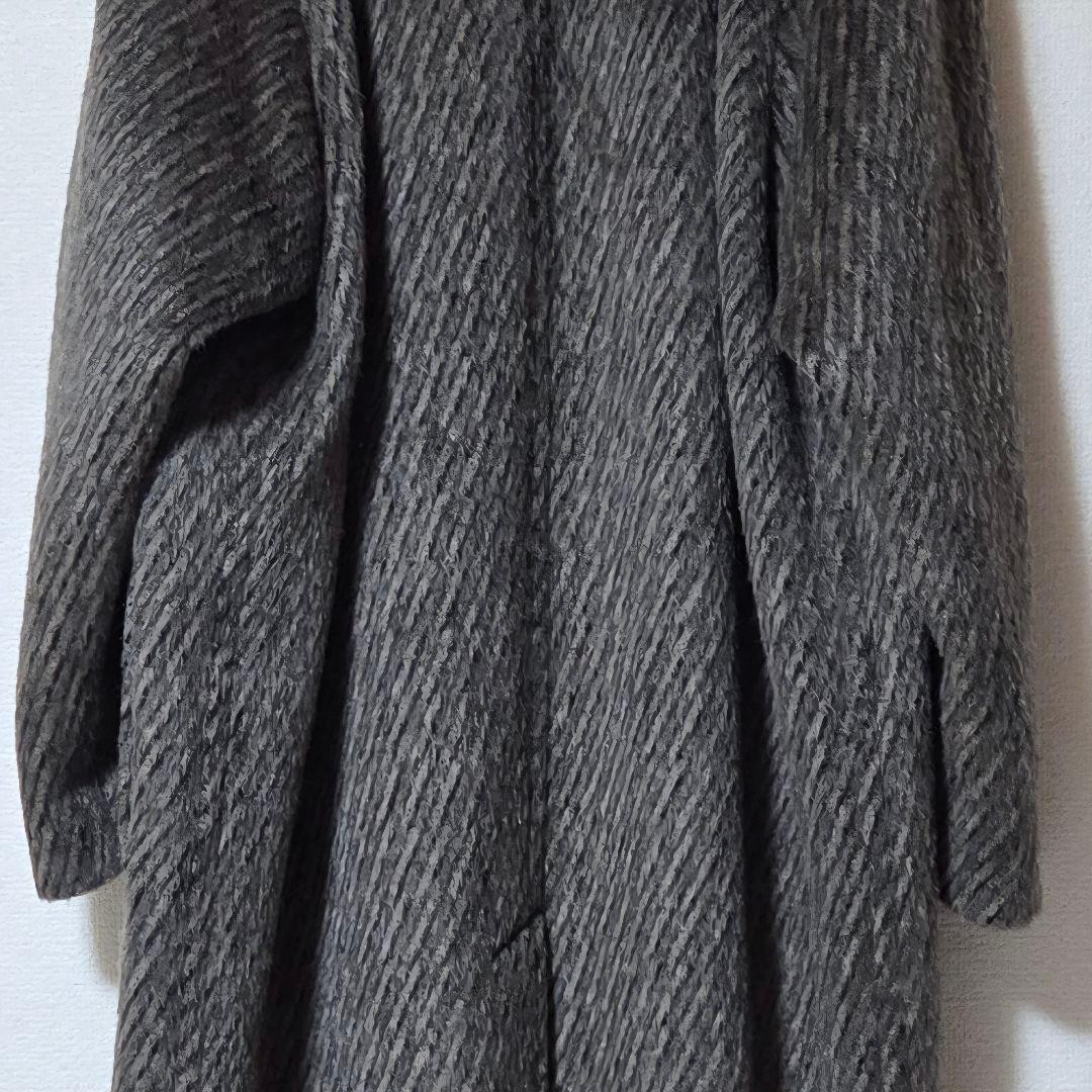 【極美品】DURBAN アルパカ100% ロングコート 高級 起毛 グレー L