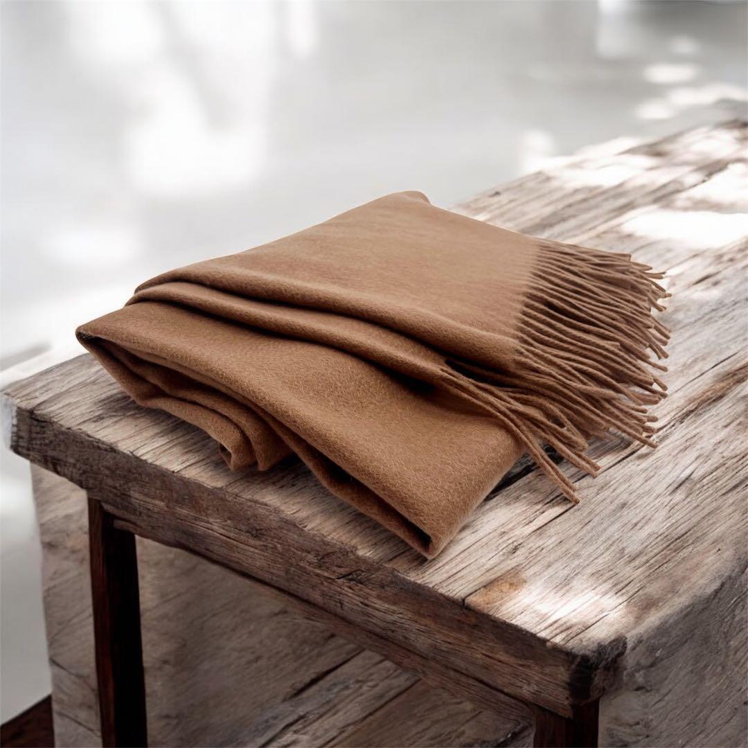 Demi-LuxeBEAMS ビームス カシミヤソリッド ストール キャメル