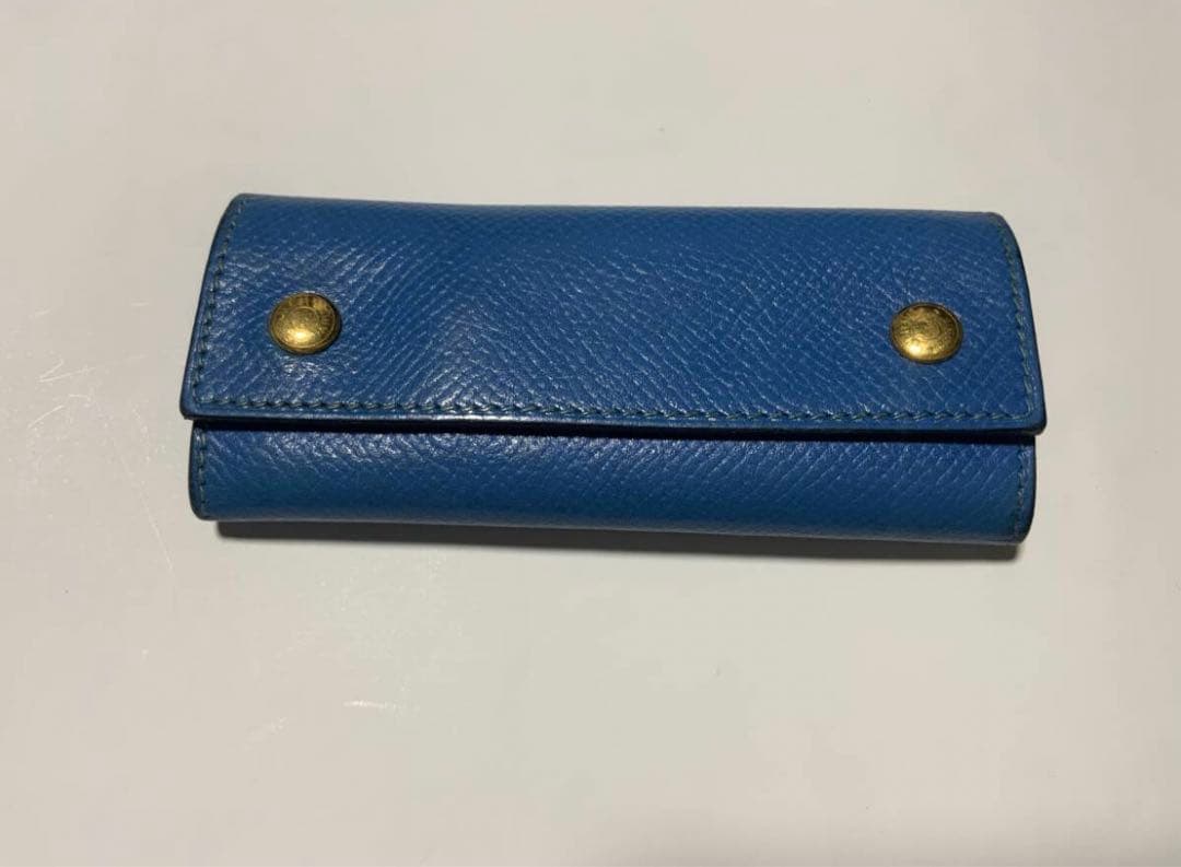 HERMES 青 レザー キーリングケース 一 番 安い