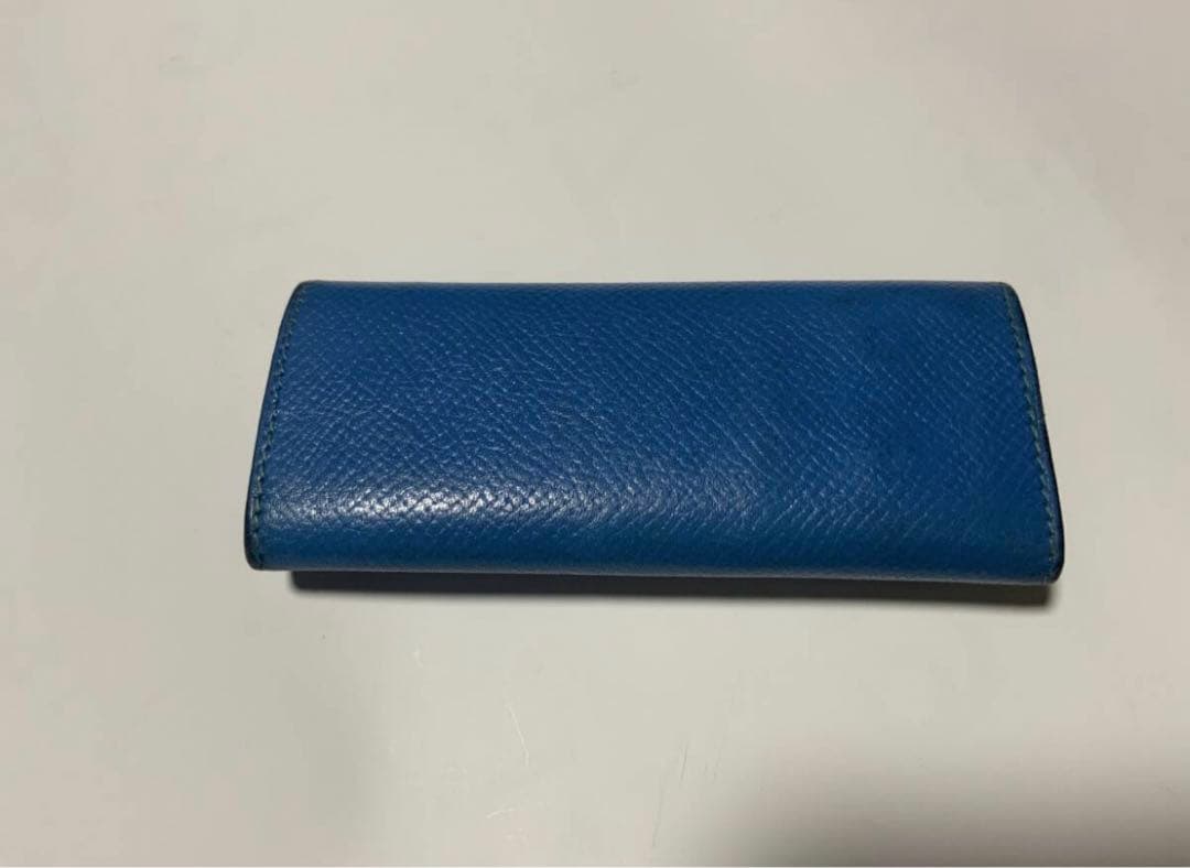 HERMES 青 レザー キーリングケース 一 番 安い