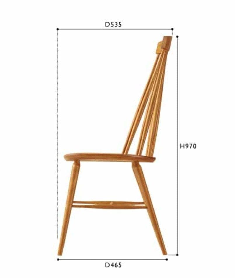 ② unico KOTONA ウィンザーチェア ハイバック コムバック 1脚