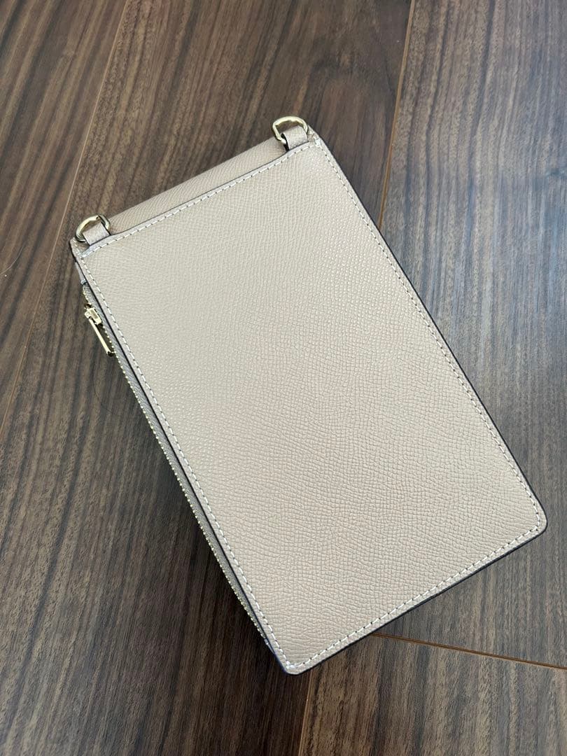 COACH スマホショルダーバッグ ベージュ超美品！！