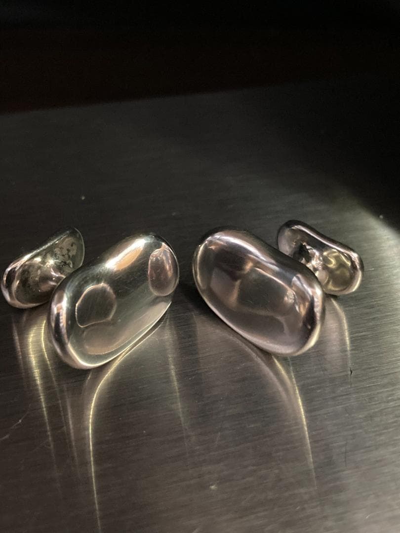 美品 ティファニー ビーンズ カフス ラージ エルサペレッティ シルバー