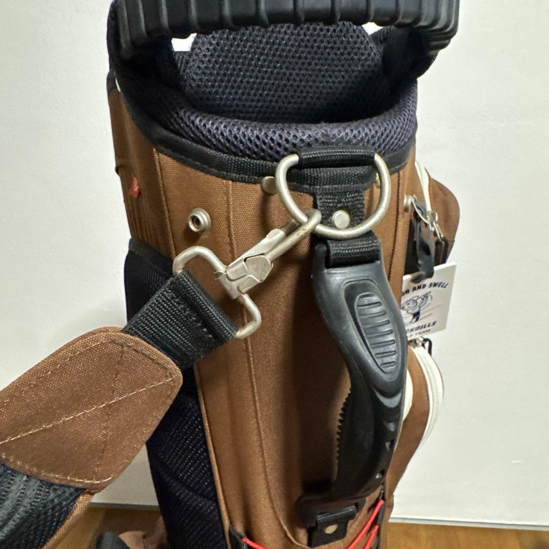 ラフアンドスウェル キャディバッグ　ブラウン　スタンド式