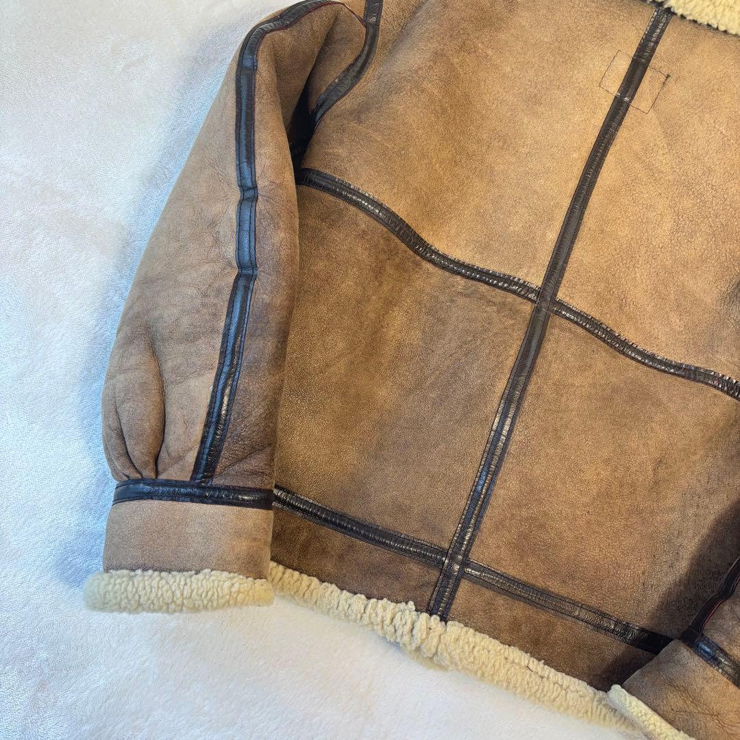 【専用】 アヴィレックス　ムートンジャケット　フライトジャケット　羊革　ブラウン