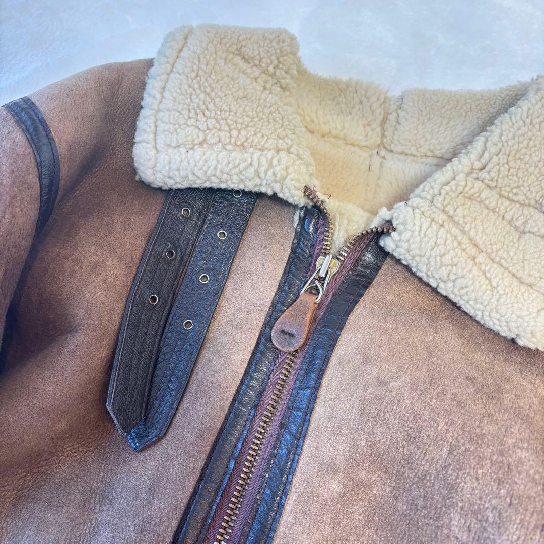 【専用】 アヴィレックス　ムートンジャケット　フライトジャケット　羊革　ブラウン