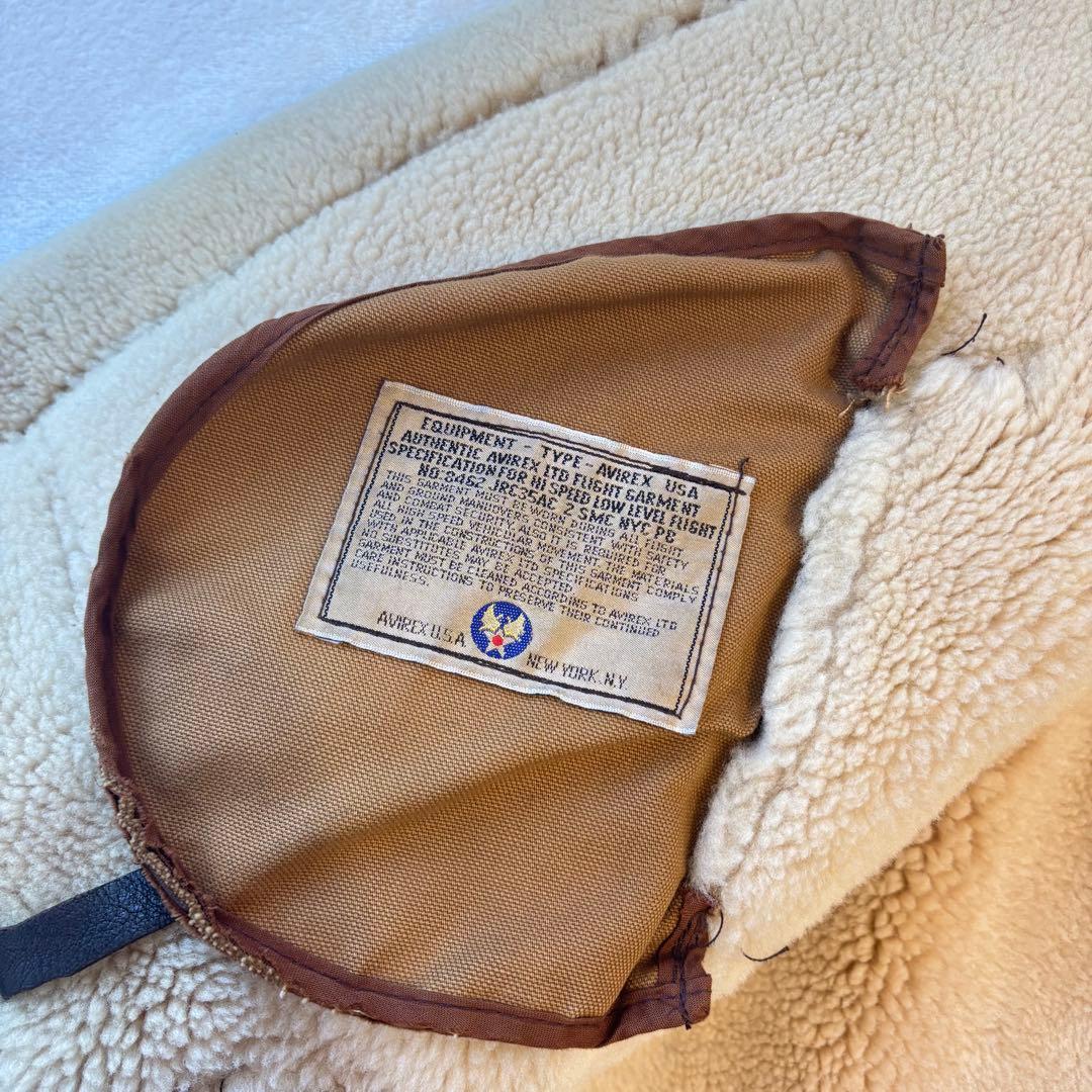 【専用】 アヴィレックス　ムートンジャケット　フライトジャケット　羊革　ブラウン
