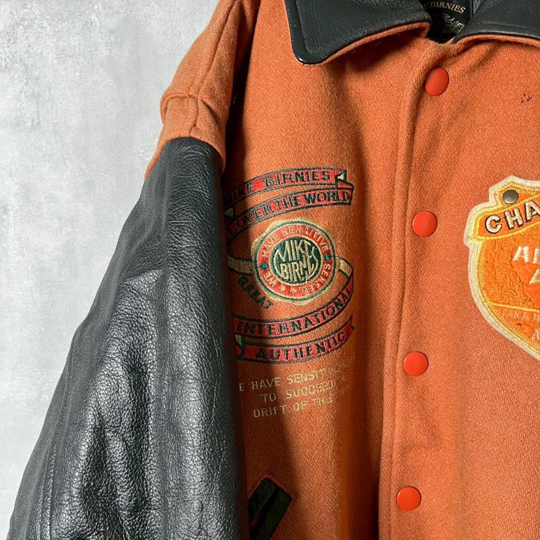 vintage 古着 レザースタジャン ブルドッグ ワッペン　PM30