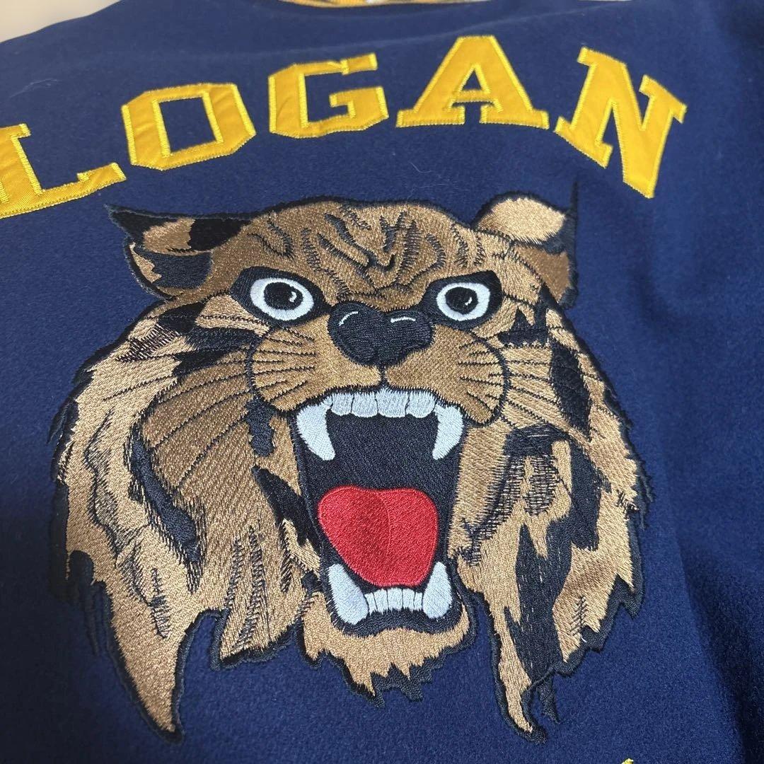 スタジャン　ビンテージ　vintage USA ビックロゴ　刺繍