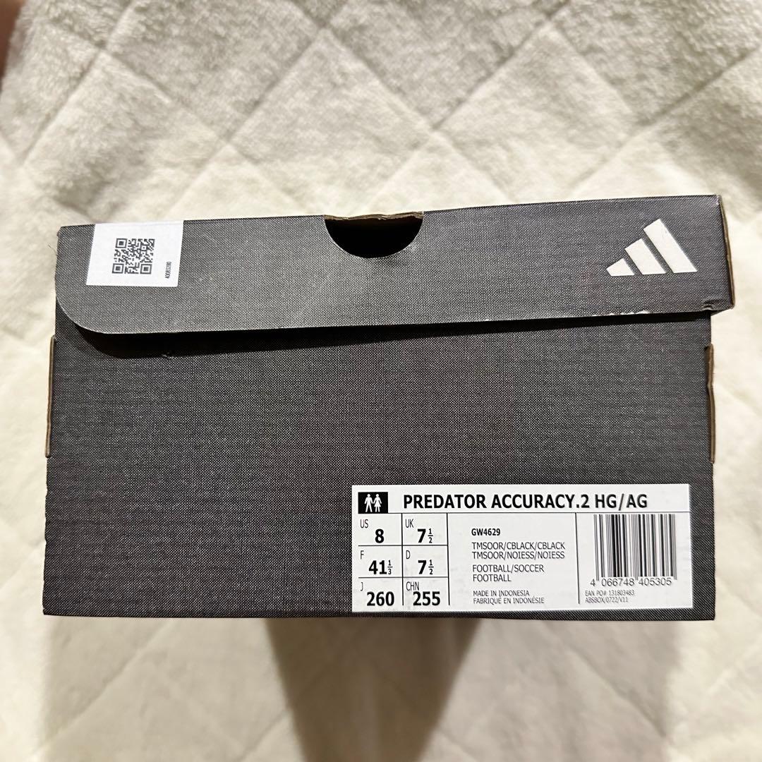アディダス プレデター アキュラシー 26.0 2E オレンジ 土&人工芝