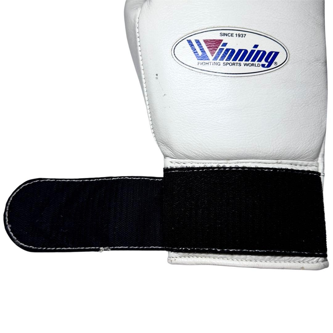 winning ボクシンググローブ 8オンス マジックテープ式 ホワイト 日本製