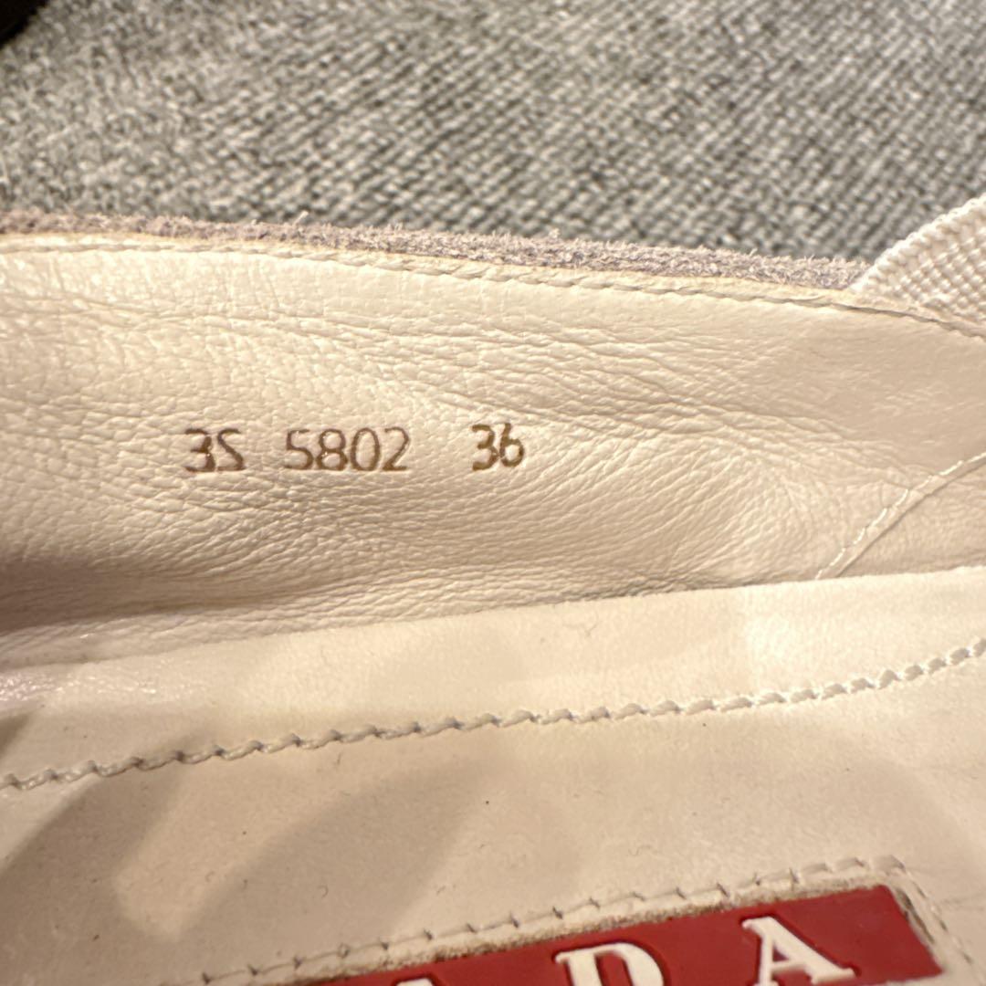 プラダ スリッポン スニーカー レディース グレー 36