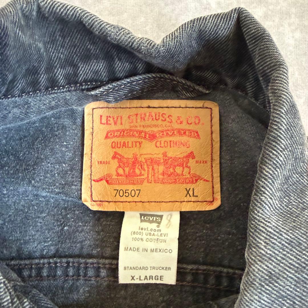 00s リーバイス ブラックデニムジャケット 70507 XL メキシコ製