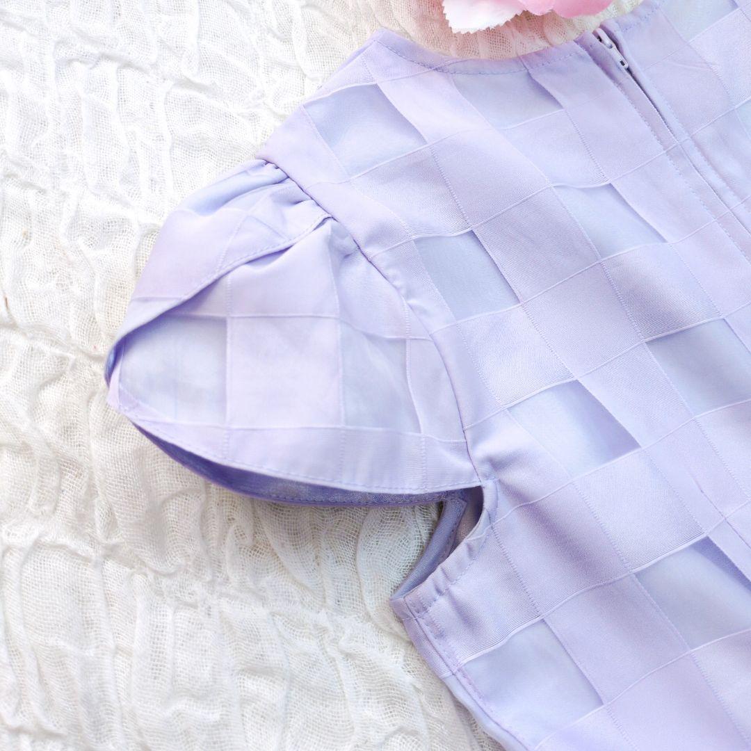 【美品】ANNA SUI mini　オーガンジー刺繍ドレスワンピース　140