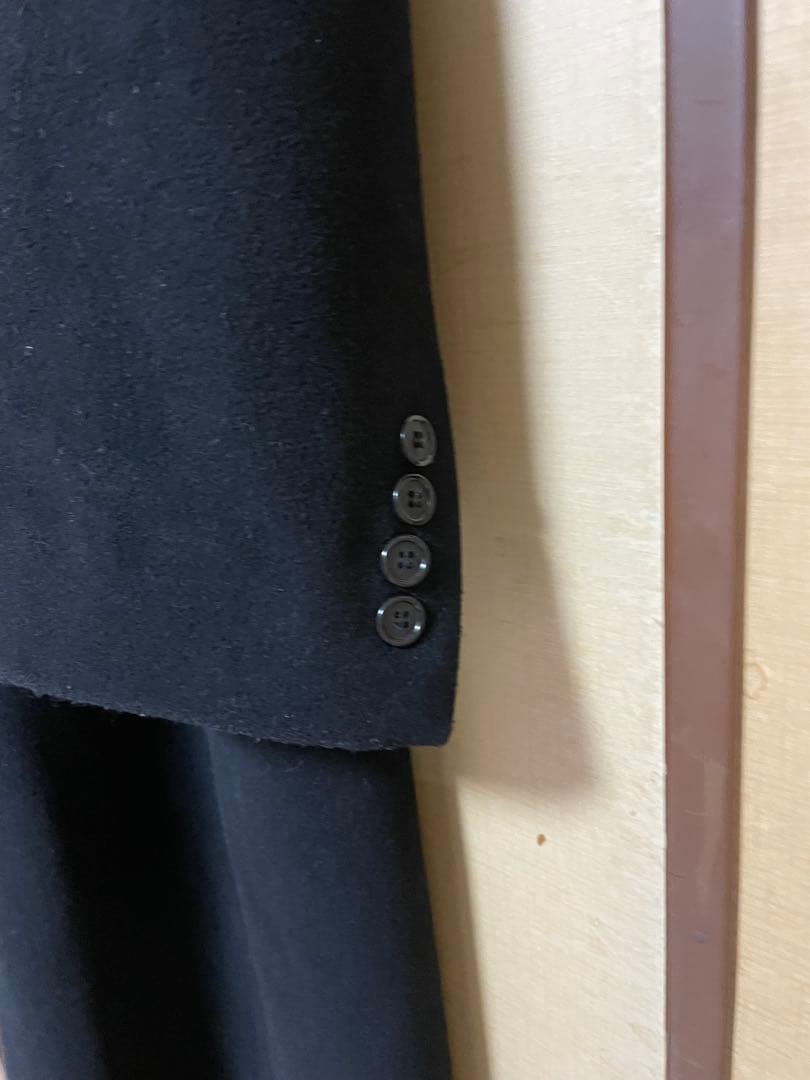 LAUREN Ralph Lauren メンズ ダブルチェスターコート 黒