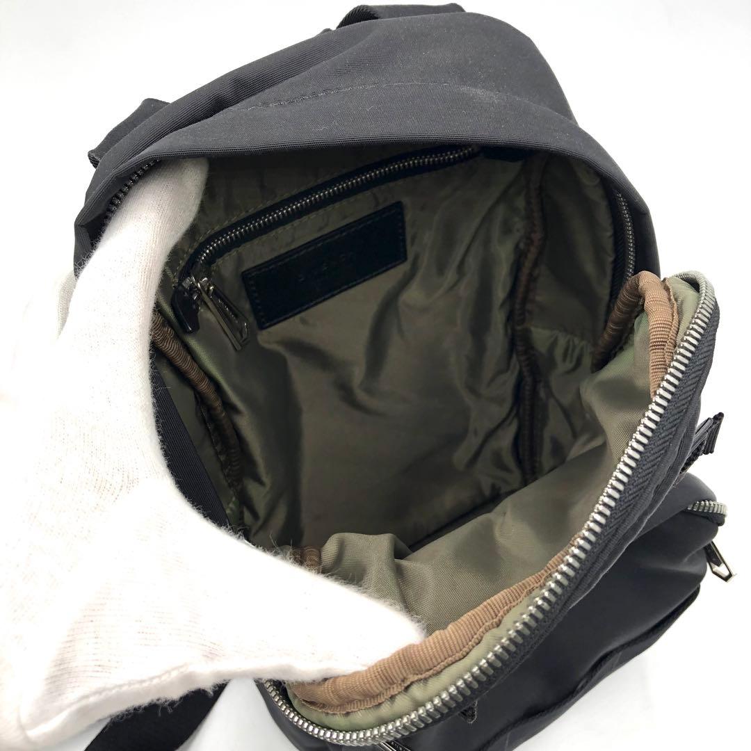 希少 美品 ジバンシー ダウンタウン ボディバッグ ナイロン レザー ブラック