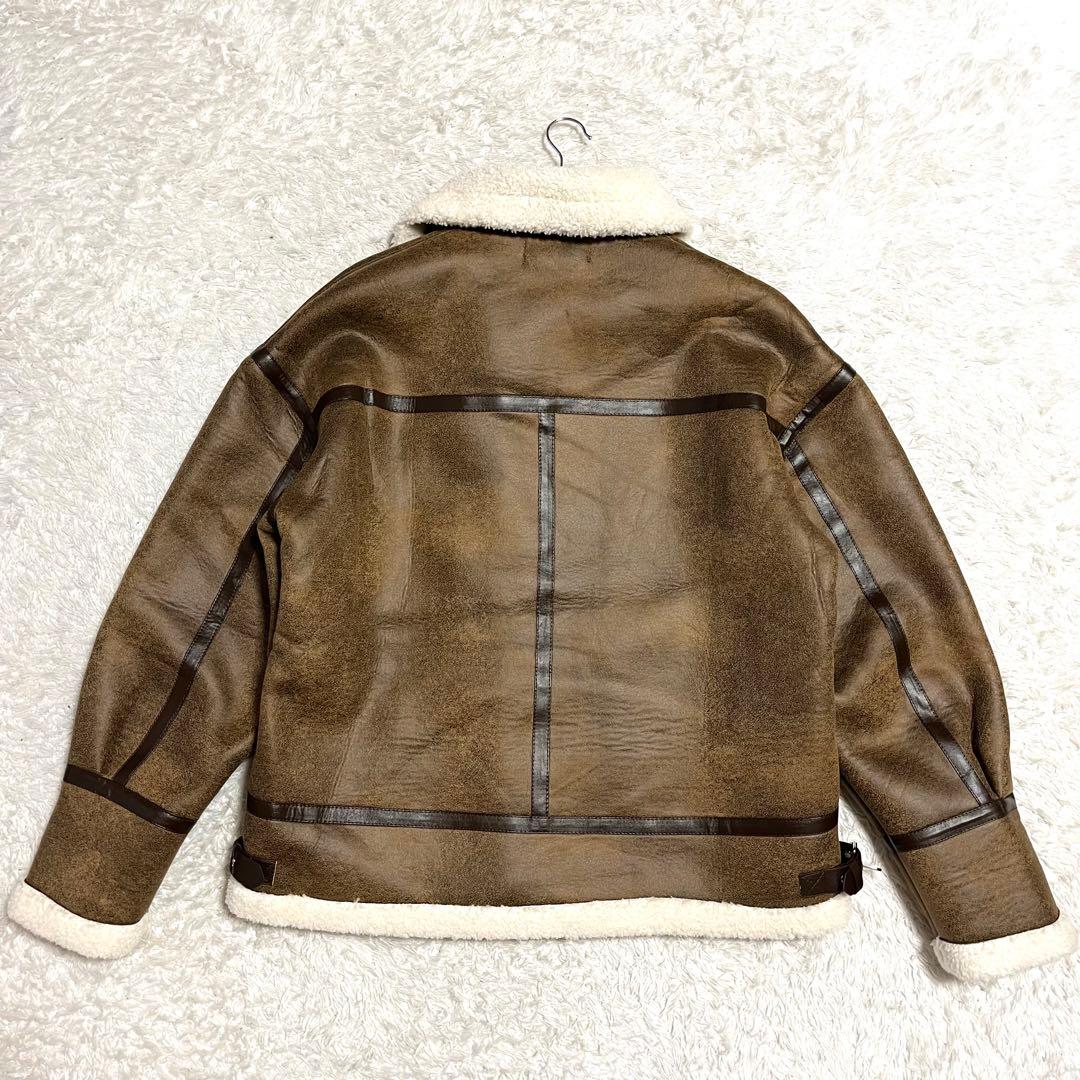✨新品未使用✨RISELIN リアルムートンジャケット 羊革 B-3 XLサイズ