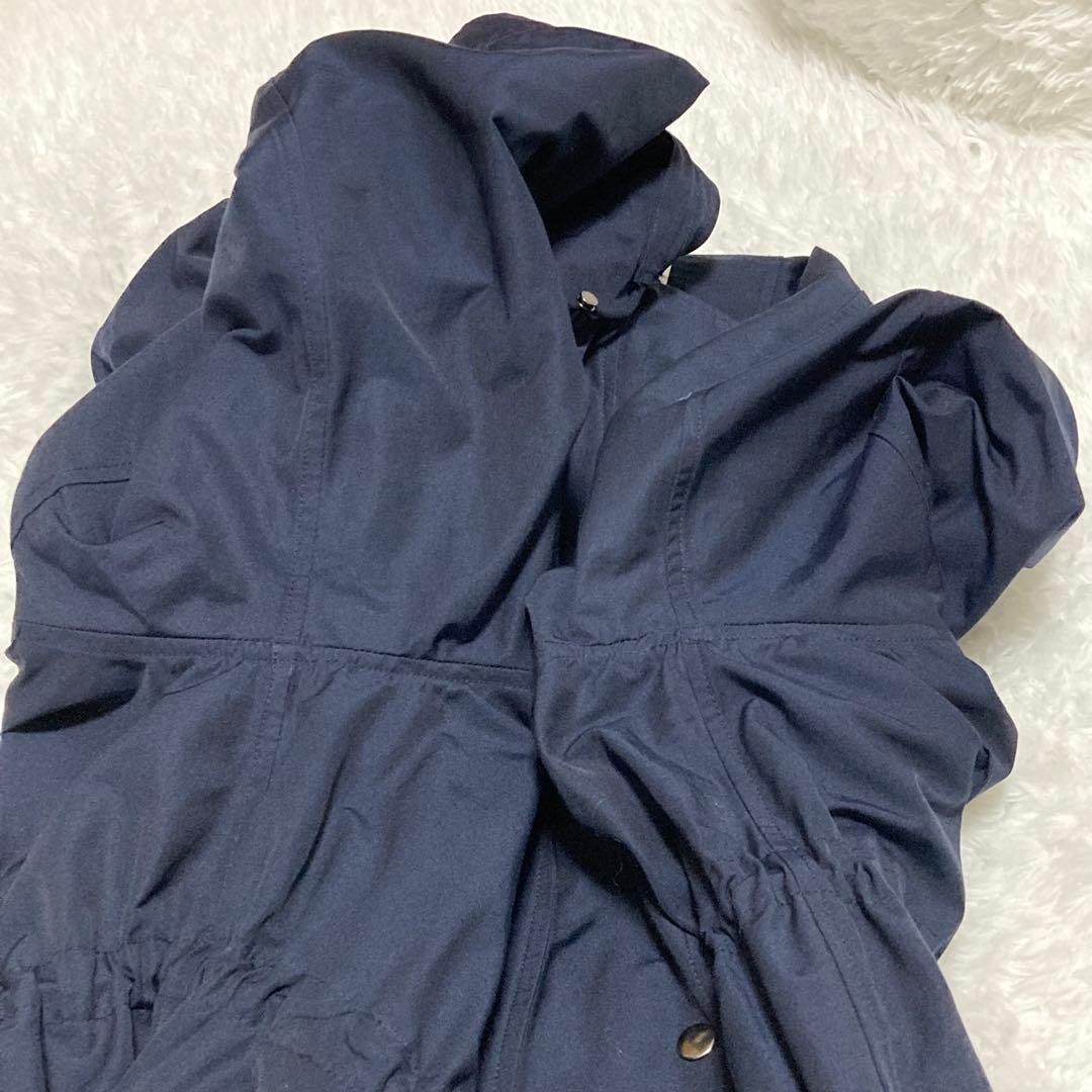 【美品】23区 46 コート ライトタッサーモッズコート ゆったり 体型カバー