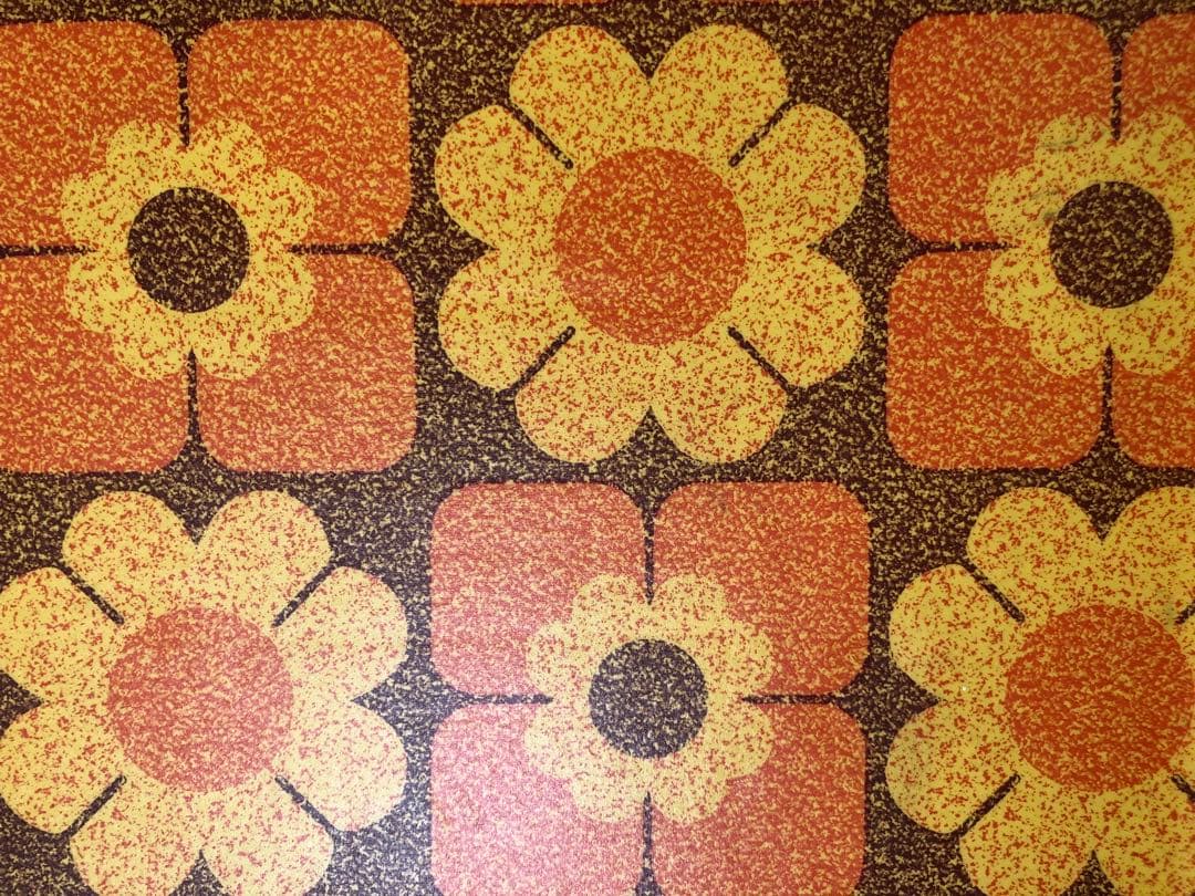 【希少】ヴィンテージレトロ　花柄木製マガジンラック